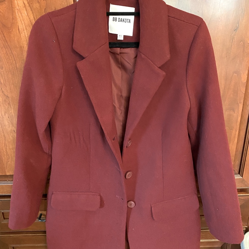 Maroon pea coat